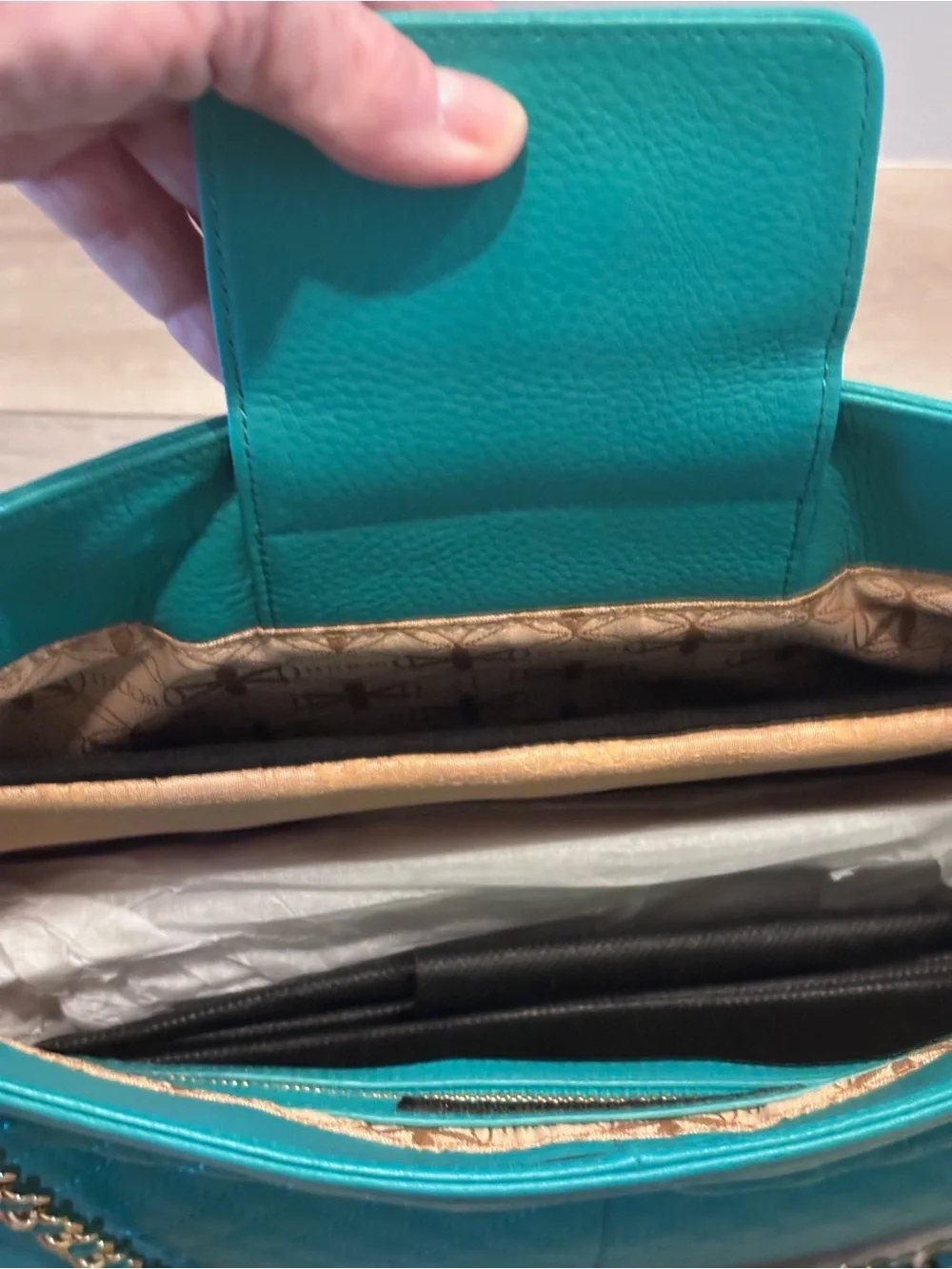 NWT Bodhi Turquoise Leather Bag